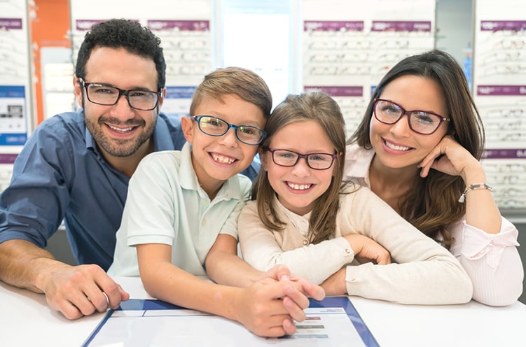 Family With Glasses | Central Valley Eye Medical Group | Stockton CA