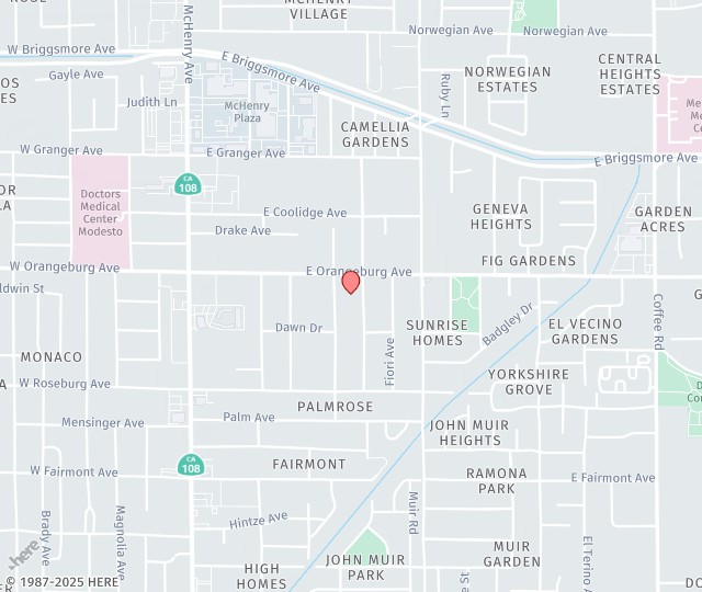 Location Map: 1334 Nelson Avenue Modesto, California 95350
