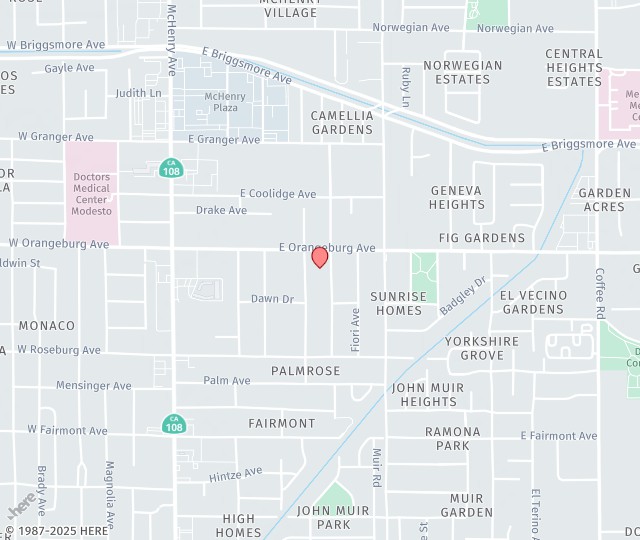 Location Map: 1334 Nelson Avenue Modesto, California 95350